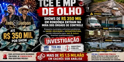 TCE e MP de olho: Prefeituras de Rondônia Pagam até R$ 350 Mil por Shows de JADS e JADSON em Meio a Buracos na Infraestrutura e Filas na Saúde
