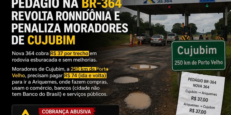 PEDÁGIO NA BR-364 PENALIZA MORADORES DE CUJUBIM