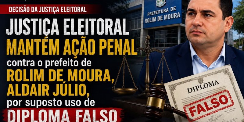 Justiça Eleitoral mantém ação penal contra o prefeito de Rolim de Moura, Aldair Júlio, por suposto uso de documento falso